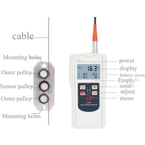 Digital Tension Tester Measure running or stationary materials (including yarns, fibers, wires, fibers) tension meter tools