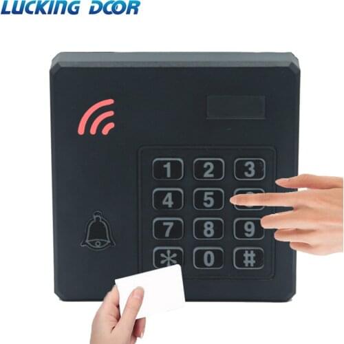 LUCKING DOOR Waterproof RFID 125Khz 13.56Mhz ID IC Reader 2000 Users Proximity Entry Door Lock Entry Access Control Keyboard
