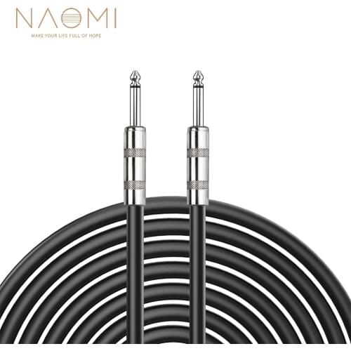 NAOMI Metal 6.35mm Jack To 6.35mm Jack Connector 3M/10FT PVC Cable Digital Audio Cable