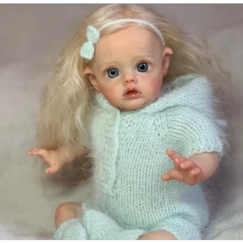 12 Inches Mini Elf Flo Soft Vinyl DIY Blank Kit Reborn Baby Doll Lifelike Unpainted Unfinished Parts Toys For Girl Gift LoL RBG