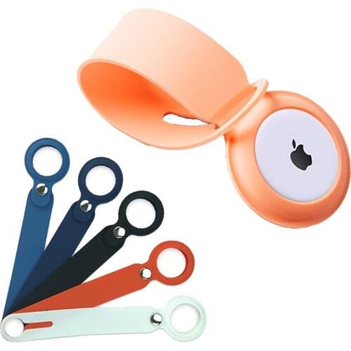 Washable Silicone Soft Protective Skin Case for Apple Airtags Bluetooth Wireless Tracker Keychain Cover for Air Tags Accessories