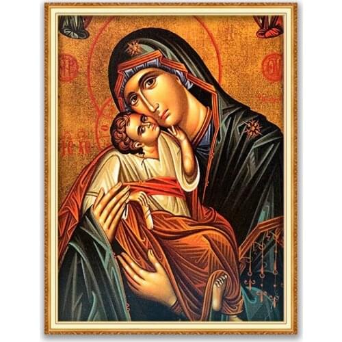 Region Orthodox Icon DIY Embroidery Cross Stitch 11CT Kits Craft Needlework Set Cotton Thread Printed Canvas Home Decoration New