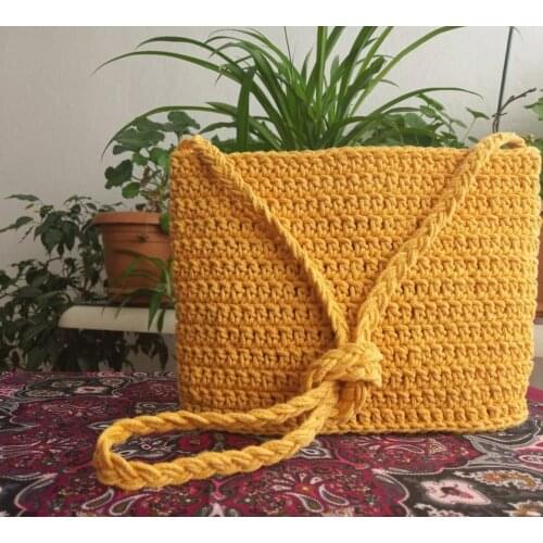 Omuz Çanta Dokuma Çanta Kadınlar için El Yapımı