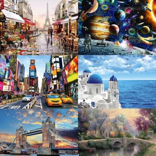 Jigsaw Puzzle 1000 Pieces for Adults Educational Game Toys Paper 22 Styles New Unisex Common Grownups