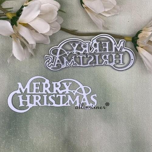 Christmas letters Metal Cutting Dies Stencils For DIY Scrapbooking Decorative Embossing Handcraft Die Cutting Template