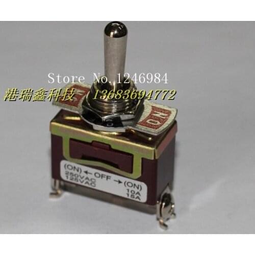 [SA]M12 Single trigger large tripod double reset button switch 704-2B Taiwan Deli Wei Toggle Switches--20pcs/lot