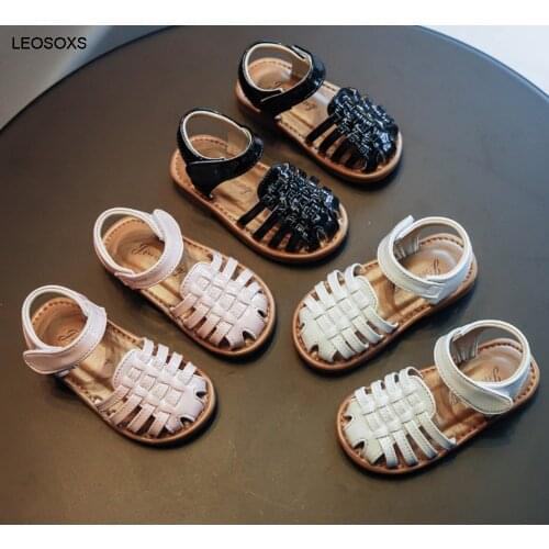 2021 Summer New Girls' Sandals Kindergarten Childrens Soft Soled Walking Shoes Non Slip Childrens Baotou Sandals