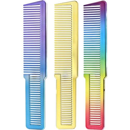 Hair Brushes Girls Ponytail Comb Haircut Hairdresser Comb Heat Resistant Colorful Rainbow Comb Hairdressing Tool