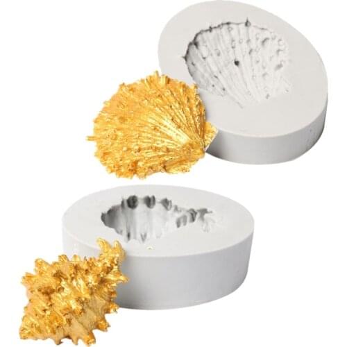 Sea Conch shell Shape silicone mold cooking tools fondant sugar silicone handmade soap moulds DIY cake decoration tools kitchen