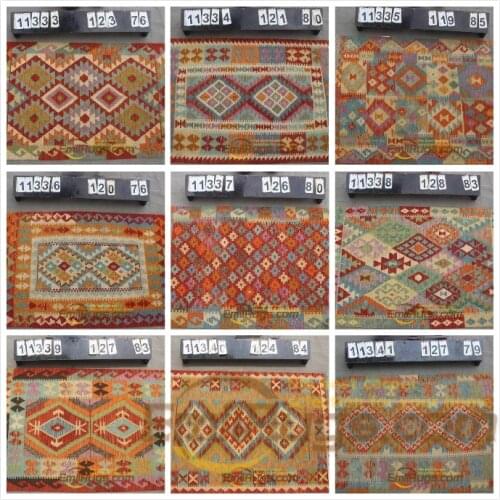 Triped kilim rug Traditional Vintage handmade Afghan 100% wool nordic decor gc131yg13