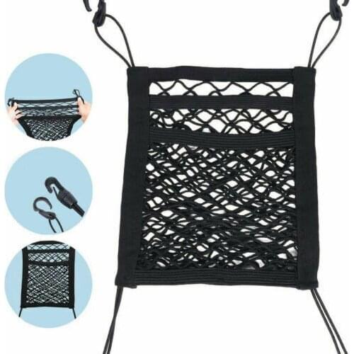 Universal Elastic Car Truck Seat Mesh Storage Net Bag Organizer Holder Pocket Car Accessories Interior
