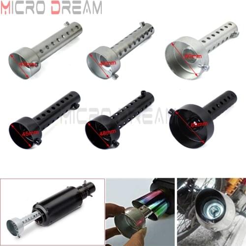 Adjustable Motorcycle Universal Muffler Removable Exhuast Silencer Inside DB Killer 35-60mm Baffle For Chopper Scooters Quad ATV