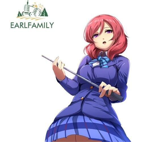 EARLFAMILY 13cm x 9.2cm For Nishikino Maki Anime Vinyl Car Stickers Personality Laptop Decal Waterproof Sunscreen Decoration