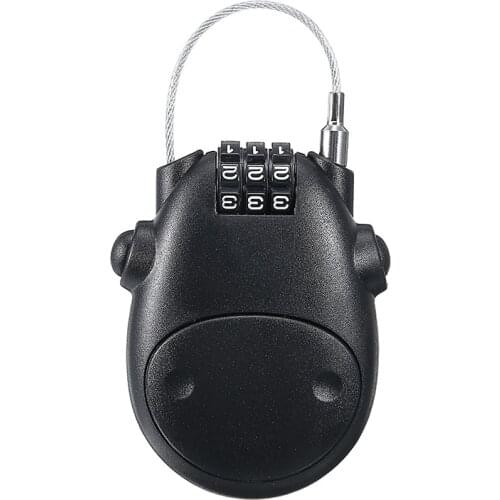 1pc Motorcycle Scooter Helmet Password Lock Telescopic Wire Rope Steel Cable Code Lock Suitcase Sled Helmet Password Locks