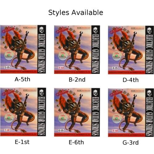 1pc A506 Electric Guitar Strings Single E-1st B-2nd G-3rd D-4th A-5th E-6th Full Size Coated Steel Silvery Nickel Alloy Wound
