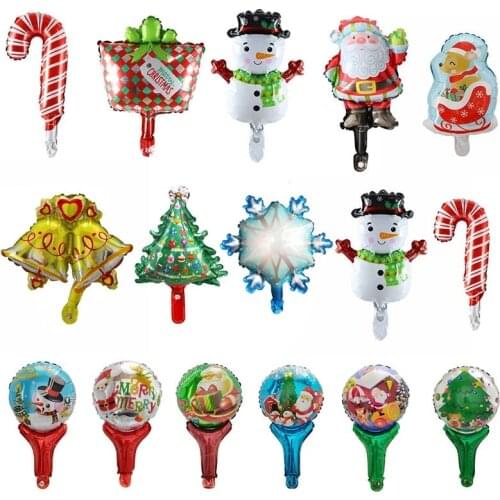 10pcs mini size Christmas Foil Balloons Christmas tree Santa Claus Balloon Christmas party Decorations Gift happy New Year 2020