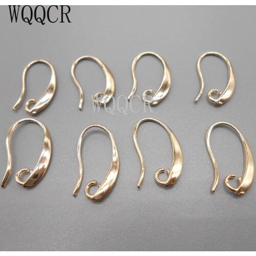 10PCS Wholesale Lot Gold Jewelry Findings Rose gold Earring Pinch Hooks Earwire For Crystal Pearl