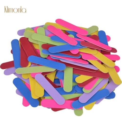500Pcs/Pack Mix Color Design Nail File 240 Double-side Nail Care Beauty Manicure Nails Accessories Tool Mini Wooden File Salon
