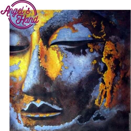 Full Drill Square Diamond 5D DIY Diamond Painting"Eyes closed Buddha"Diamond Embroidery Cross Stitch Rhinestone Mosaic Painting