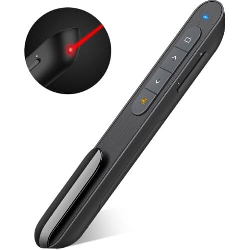 2.4G Wireless Presenter With Red Laser Pointers Remote Control RF USB Presentation Remote Clicker For Powerpoint/Laptop/Mac/Win