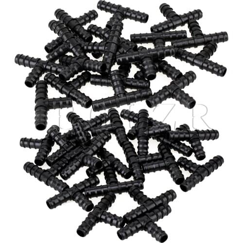 BQLZR 40Pcs Hose Barb Fittings Barbed Tee Pipe Connectors 3 Way Joint Adapter