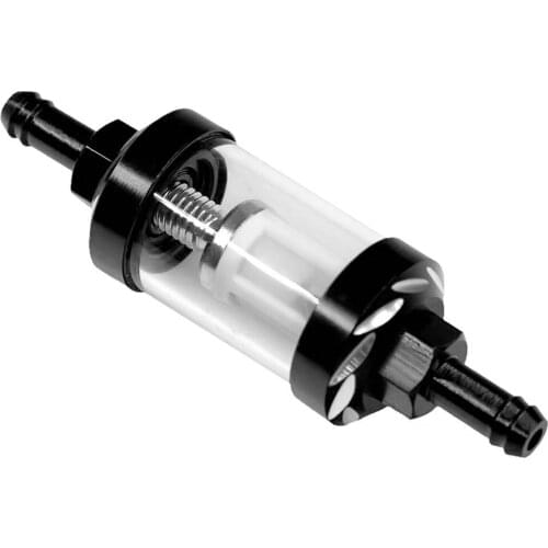 Black 5/16" Motorcycle Fuel Filter Fits most motorcycles