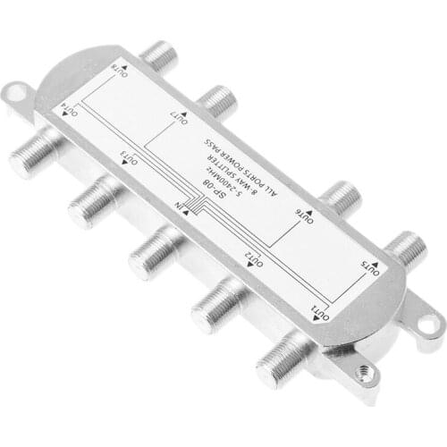 Digital TV 8 Way Signal Satellite Splitter TV Antenna RF Coaxial Cable Splitter