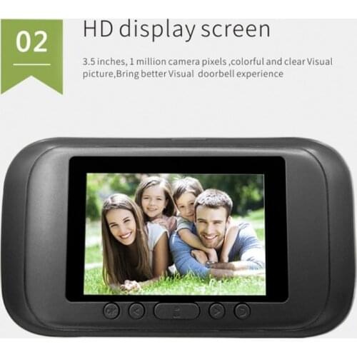 Digital Smart Video Doorbell Camera Intercom 1.0MP IR Night Vision Automatic Photo/Video AA Batteries Powered