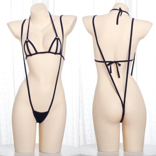 Erotic Women Sexy Underwear Hollow Out Extreme Lady Lingerie Set Open Bra Mini Micro Bikini Nightwear Sleepwear Sexy Uniform