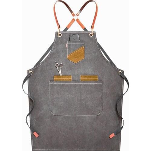 Apron Denim Milk Tea Barista Hairdresser Baking Shop Restaurant Waiter Men and Women Work Clothes