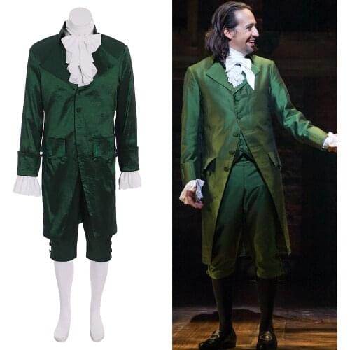 Costumebuy musical Hamilton Miranda Costume Thomas British Prince Drama Outfits baroque Aristocrat Gentleman Medieval Men Suit