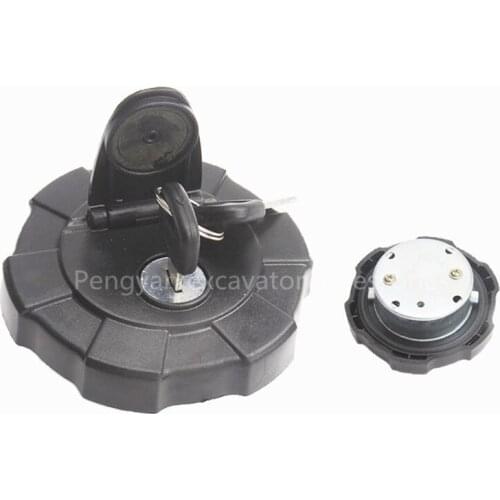 Parts for Kubota 155/161/163/165/185 Diesel tank cover Hook oil lock excavator accessories Fuel tank cap With key Anti-theft