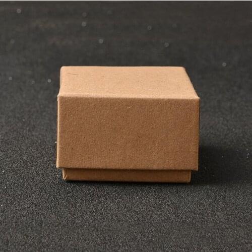 Square jewelry organizer boxes Engagement Rings For Earrings 70pcs/lot Kraft paper Jewelry Gifts Storage Boxes 5.5x5.5x3.7cm