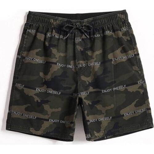 Men Beach Running Shorts Sport Compression Male Short Trousers Camouflage Loose Elastic Summer Fast Dry Boardshorts Clothing