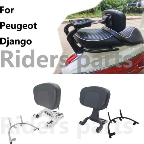Motorcycle Backrest Multi-Purpose Driver Passenger Backrest with Folding Luggage Rack For Peugeot Django