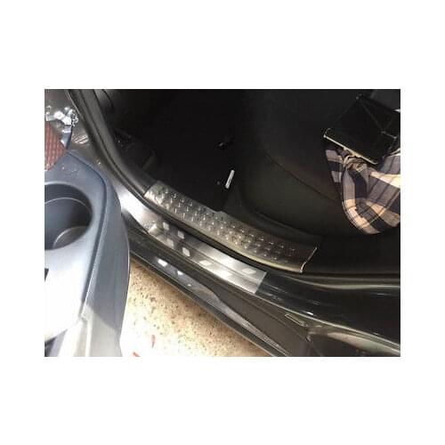 Stainless Outer + Inner Door Sill Scuff Plate 8pcs For Toyota C-HR 2016-2018