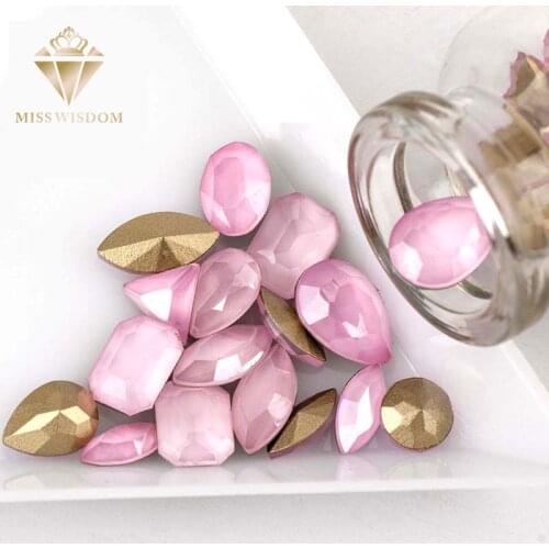 New prouduct 50pcs/pack pointback nail drill Light Rose Red Moka rhinestones 223MK high quality glass crystal nail art
