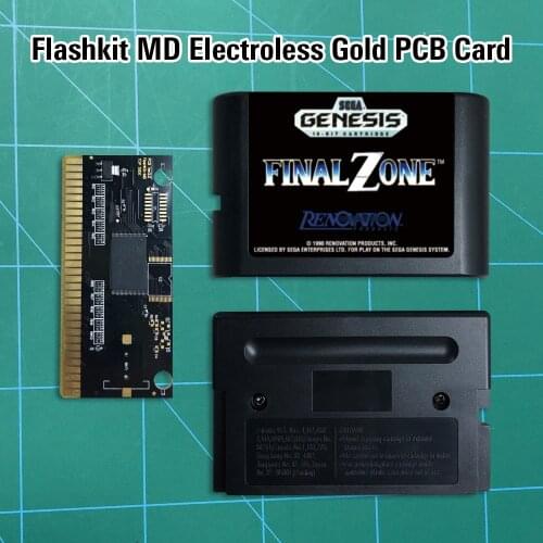 Final Zone - Flashkit MD Electroless Gold PCB Card 16 bit MD Games Cartridge For MegaDrive Genesis console
