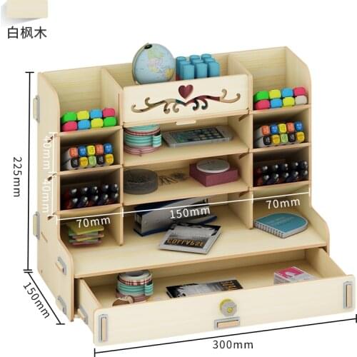 Ayane Creative container storage box lattice office desktop shelf students personality simple organizer pen pencil holder