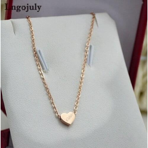 New Titanium Steel Heart Pendant Necklaces For Women Anniversary Engagement Wedding Necklace Accessoeries Jewelry Gift Wholesale