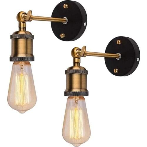 Industrial Vintage Wall Light Adjustable Wall Lamp e27 Socket Wall Sconce Indoor Lighting for Office Loft Cafe Bar Corridor