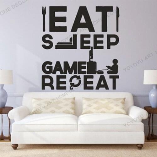 Simple paper wall sticker Gamer Game Controller video game wall decals Customized For Kids Bedroom Vinyl Wall Art Decor wx200