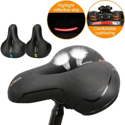 Mountain Bike Bicycle Saddle Big Ass Road Bike Saddle Gel Seat Shock Absorber Wide Comfortable Riding Accessories Breathable -40