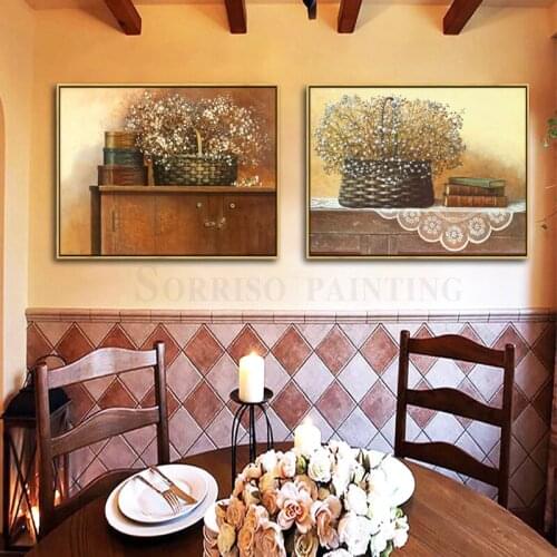Rural Retro Pastoral Still Life Canvas Painting Home Living Decor Posters And Prints Pictures For Dining Room Hallway Wall Art