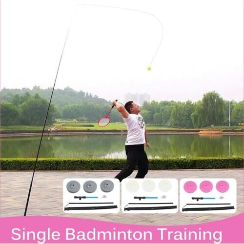 Badminton Self Training Simulator Device Portable Badminton Rebound Exerciser Badminton Player Single Rebound Practice Set