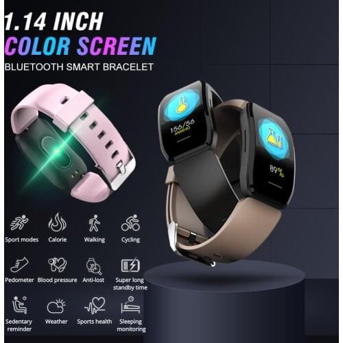 Bluetooth Smart Watch 1.14 Inch Touchable Color Screen Sports Smart Bracelet With Waterproof Step Counting Heart Rate Monitor