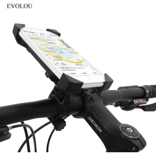Bike Holder Universal Bicycle Phone Holder Handlebar Clip Stand Mount Bracket for iphone X 8 7 Plus GPS Rotating Mobile Support