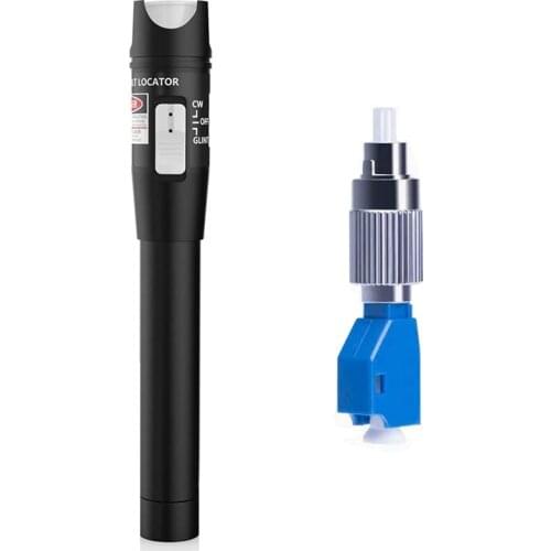 Visual Fault Locator + FC/LC Connector Kit 30MW 30KM, VFL Include Single Mode 9/125Um FC Male to LC Female Adapter