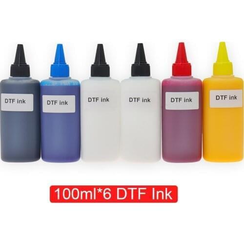 100ml*6 DTF Ink Textile Pigment Ink For DTF Printing Direct Print Film Heat Transfer For PET Film Hot Melt Powder Transfer Film