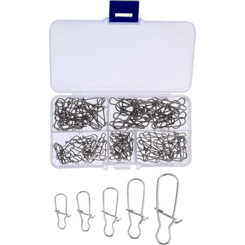 100pcs Stainless Steel Fishing -lock Snaps Nice Snaps Tackle Connector